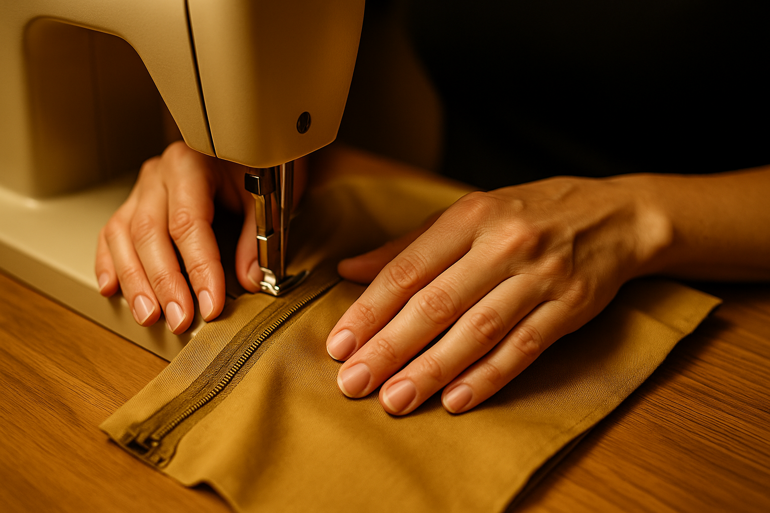 Reißverschluss einsetzen